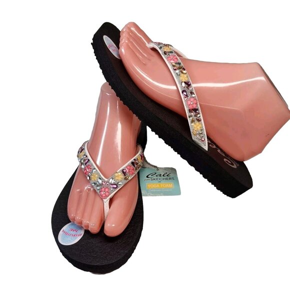 Skechers Cali Vinyasa Yoga Foam Women's Size 8  Heel  FlipFlop Sandals 313 - Picture 1 of 14